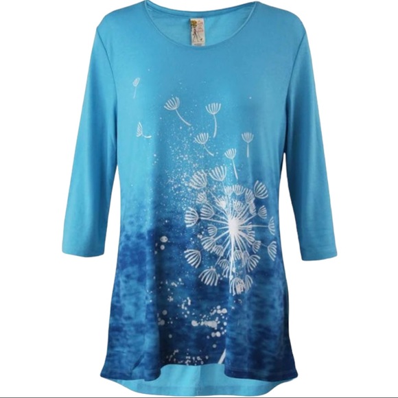 NWT A Walk in the Park Dandelion Wind Tunic Top - Picture 1 of 1